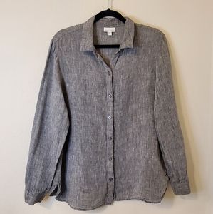 100% Linen Button Up - J. Jill Misses Size Medium